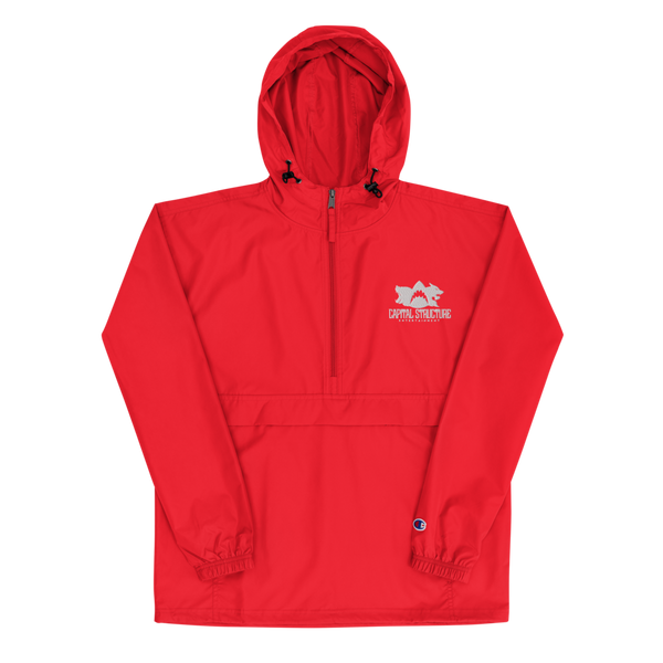 CAPITAL STRUCTURE X CHAMPION PACKABLE JACKET - RED